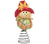 iiniim Halloween Ornaments Halloween Tree Decorations Scarecrow One Size | Spooky Pumpkin Decor,Pumpkin Tree Topper,Ornaments with Spring Base,Witch Hat with Moon Accent,Spring Base Ornament
