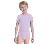 iiniim Kids Girls Boys Special Needs Adaptive Clothing Short Sleeve Zip Back Romper Anti-strip Jumpsuit for Autism Lavender 7-8 Years