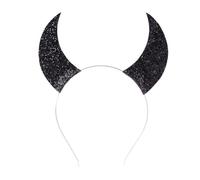 iiniim Kids Shining Horn Headband Headpiece for Halloween Devil Costume Accessories Black One Size