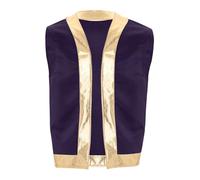 iiniim Men's Adults Toad Costume Vest Halloween Cartoon Captain Cosplay Waistcoat Fancy Dress Purple S