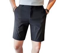 iiniim Men's Golf Shorts, Summer Quick-Dry, Thin Trendy, Plus-Size 5 Black 31