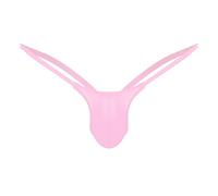 iiniim Mens Low Rise Jockstrap Open Back Bikini G-String Micro Thong Underwear (X-Large, Pink)