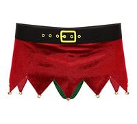 iiniim Mens Soft Red Velvet Christmas Santa Claus Boxer Briefs Fancy Underwear Lingerie 2# Red L
