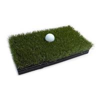 iiniim Premium Craft Golf Rough Mat Simulator Compatible Indoor Chipping Pad 3D Hitting Pad Spring Shock-Absorbing High-Density Turf Fixed Base Green 35 * 18.5cm