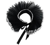 iiniim Renaissance Elizabethan Ruff Collar Victorian Neck Ruffle Gothic Colonial Clown Collars White Edgy One Size