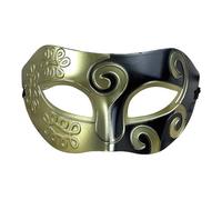 iiniim Unisex Retro Masquerade Masks Half Face Venetian Mask Mardi Gras Halloween Party Decoration Gold Black One Size