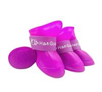 Iiniim Waterproof Dog Shoes Dog Boots Paw Protectors For Hot Cold Pavement Antislip Rubber Sole Puppy Shoes Purple S