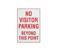 IINKUEYK Private Parking Sign No Visitor Parking Beyond This Point Reflective Aluminum Sign for Residents Only Employee Parking Area Fade Resistant (8 X 12 inch)