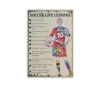 IINKUEYK Soccer Coach’s Wisdom Poster, Encouraging Life Lessons Wall-Art, Canvas Print for Player, Fan, Coach(Unframed,08x12inch(20x30cm))
