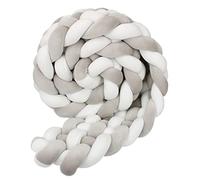 IIQI 6 Knots Widen Cushion, 20-22cm Width Soft Knot Handmade Back Pillows for Sofa Border Bedroom Home Decoration (White Grey 14+93,3.5M)