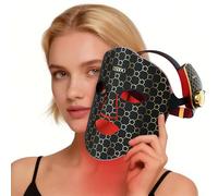 IISDOO 6-Star 6-Core LED Red Light Therapy Face Mask, Wireless Voice Control, 5 Custom Modes, Professional Anti-Aging Skin Rejuvenation for Wrinkles, Fine Lines & Brightening, Cordless & Rechargeable