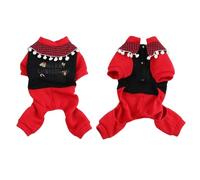 IISEEUU Outerwear Dog Pajamas Christmas Pullover Lined Warm Jacket Autumn And Winter Home Clothes Fall Soft And Comfortable-christmas Four Squad Black And White Lauret-l