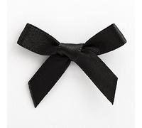 Italian Options Satin Craft Bows 100-Piece Pack, 3 cm Bow Width, Black