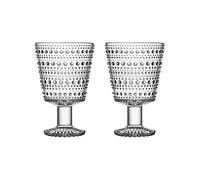 iittala 1051133 Goblet Kastehelmi tumbler Universal Glass Pair Set of 2, Clear, Approx. Diameter 3.3 x Height 5.1 inches (85 x 130 mm)