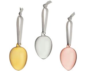 Iittala - Glass Egg, 3 Pcs - Grey