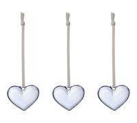 Iittala - Iittala glass heart 50mm clear blue 3-pack - Bright Blue