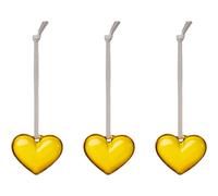 Iittala - Iittala glass heart 50mm yellow 3-pack - Yellow