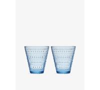 Iittala Iittala Kastehelmi Glass Tumblers Set Of Two Blue