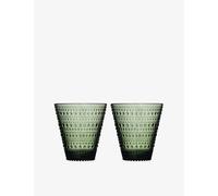 Iittala Iittala Kastehelmi Glass Tumblers Set Of Two Green