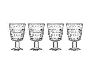 Iittala Kastehelmi water glass on base 26 cl 4-pack clear