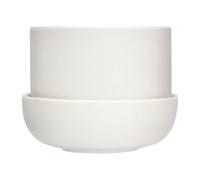 Iittala Nappula flower pot with saucer Ø17 cm h13 cm White