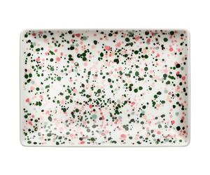 Iittala - Oiva Toikka Collection Helle Plate Pink / Green, A5 15x21 cm - Multi