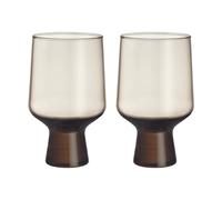 Iittala Solare glass on foot 40 cl 2-pack Linen