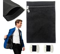 IIUIKOO Canvas Sew-in Side Pocket with Zipper,Travel Security Pocket Hidden Wallet,Coat Inside Pockets,for Mastectomy Recovery Shirt Robes Clothing Puffer Jacket Hoodie Sweatshirt.