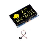 iiunius 2.42 inch OLED Display Module Compatible with Raspberry Pi, Arduino, STM32, ESP32, Jetson Nano 128 x 64 Resolution Yellow Display Colour Embedded SSD1309 Driver Chip SPI / I2C Communication