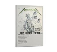 IIWERUW ...and Justice for All Poster Wall Art Canvas Aesthetic Cover Poster Vintage Music And Movies Decorative Painting for Living Room Bed Room 12x18inch(30x45cm) Frame-style