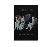 IIWERUW Black Sabbath Heaven&Hell Poster Wall Art Canvas Aesthetic Cover Poster Vintage Music And Movies Decorative Painting for Living Room Bed Room 16x24inch(40x60cm) Unframe-style