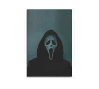 IIWERUW Ghost Face Poster Wall Art Canvas Aesthetic Cover Poster Vintage Music And Movies Decorative Painting for Living Room Bed Room 12x18inch(30x45cm) Unframe-style