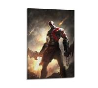 IIWERUW God of War 1 Poster Wall Art Canvas Aesthetic Cover Poster Vintage Music And Movies Decorative Painting for Living Room Bed Room 16x24inch(40x60cm) Frame-style