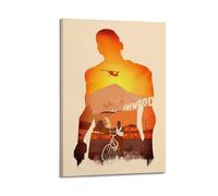 IIWERUW GTA San Andreas1 Poster Wall Art Canvas Aesthetic Cover Poster Vintage Music And Movies Decorative Painting for Living Room Bed Room 12x18inch(30x45cm) Frame-style