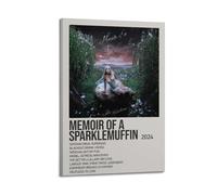 IIWERUW Memoir of A Sparklemuffin by Suki Waterhouse Poster Wall Art Canvas Aesthetic Cover Poster Vintage Music And Movies Decorative Painting for Living Room Bed Room 12x18inch(30x45cm) Frame-style