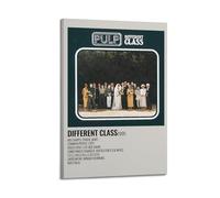 IIWERUW Pulp - Different Class Poster Wall Art Canvas Aesthetic Cover Poster Vintage Music And Movies Decorative Painting for Living Room Bed Room 12x18inch(30x45cm) Frame-style
