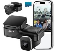 IIWEY Dash Cam LTE 4G Live FHD Front and Inside, Instant Alert via App, Remote View Via App, Cloud & SD Card Storage, 4 IR Night Vision, No Screen, 24/7 Parking Mode Anti-theft, GPS, OBD Includes