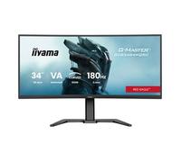 iiyama G-Master GCB3484WQSU-B1 34 inch 180Hz Curved UWQHD, 0.4ms, FreeSync Premium, 3440x1440, 2 x HDMI, 1 x DisplayPort, 2 x USB 3.2, 2 x USB-C (7.5W), Height Adjustable Stand