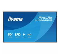 iiyama Prolite LH5064UHS-B1AG 125.8 cm 50 Inch Digital Signage Display IPS LED Panel 4K UHD HDMI USB-C USB 2.0 RS-232c RJ45 Android 14 OS iiSignage² WiFi Media Player 24/7 AntiGlare Black