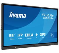 iiyama Prolite TE5513A-B1AG 138.8 cm 54.6 Inch IPS LED Large Format Display 4K UHD 40 Touch Points PureTouch-IR HDMI DP USB-C USB 3.2 RS-232c RJ45 HDMI-Out 7H OPS WiFi Android 14 OS iiControl NFC