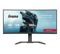 iiyama G-Master GCB3484WQSU-B1 34 inch 180Hz Curved UWQHD, 0.4ms, FreeSync Premium, 3440x1440, 2 x HDMI, 1 x DisplayPort, 2 x USB 3.2, 2 x USB-C (7.5W), Height Adjustable Stand