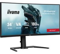 iiyama G-Master GCB3484WQSU-B1 34 inch 180Hz Curved UWQHD, 0.4ms, FreeSync Premium, 3440x1440, 2 x HDMI, 1 x DisplayPort, 2 x USB 3.2, 2 x USB-C (7.5W), Height Adjustable Stand
