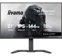 iiyama G-MASTER Get ahead with the 27" GB2741QSU Black Hawk monitor with IPS Panel Technology, 1ms MPRT and height adjustabe stand