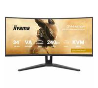 iiyama G-MASTER Get ahead with the curved GCB3486WQSCP-B1 Gold Phoenix featuring 240Hz refresh rate 0.4ms response time and KVM Switch