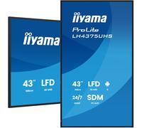 iiyama ProLite LH4375UHS-B2AG 43" 4K digital signage display with 24/7 uptime, Android OS, Signal FailOver function and an Intel® SDM slot