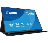 iiyama P1671HSC-B1 15.6 inch Portable Monitor, IPS LCD Mini-HDMI/ 2x USB-C (Video and Power), 2 x 1W Speakers, Leather Cover and Book Stand.