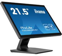 iiyama ProLite 21.5” 10pt Optical Bonded PCAP touchscreen monitor with IPS panel technology, edge-to-edge glass design, anti-fingerprint coating and metal housing