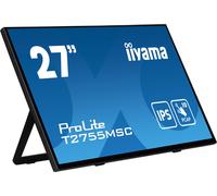 iiyama ProLite 27” Optical Bonded PCAP 10pt touchscreen monitor with IPS panel technology, edge-to-edge glass design, anti-fingerprint coating and a flexible stand