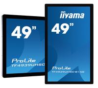 iiyama ProLite 49" Open Frame PCAP interactive large format display with 15pt touch capability, IPS panel technology and touch through glass function for landscape, portrait or face up use