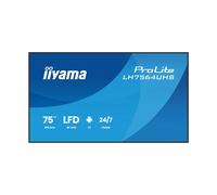 iiyama ProLite LH7564UHS-B1AG 4K UHD 75" digital signage display with advanced control and connectivity options